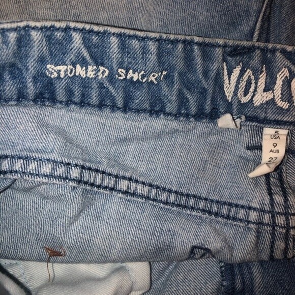 VOLCOM Stoned Distressed Shorts Size 5 - Picture 8 of 9